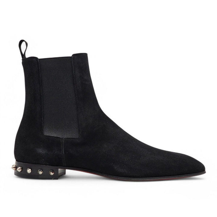 Christian Louboutin So Roadie Flat Suede Boots Black EU 42 US 9