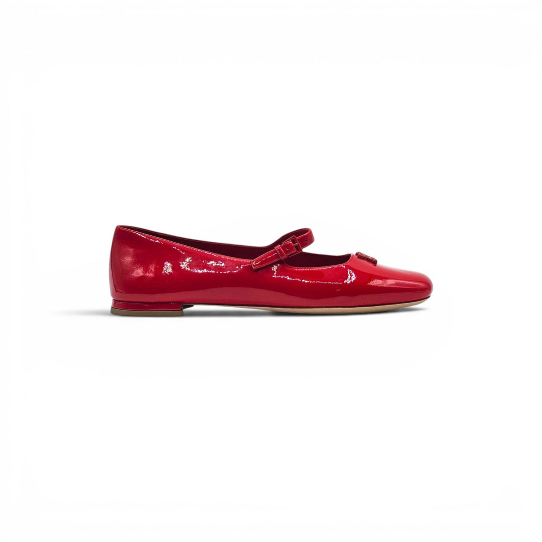 Louis Vuitton Swing Flat Mary Jane Ballerina Leather Shoes EU 38 US 8