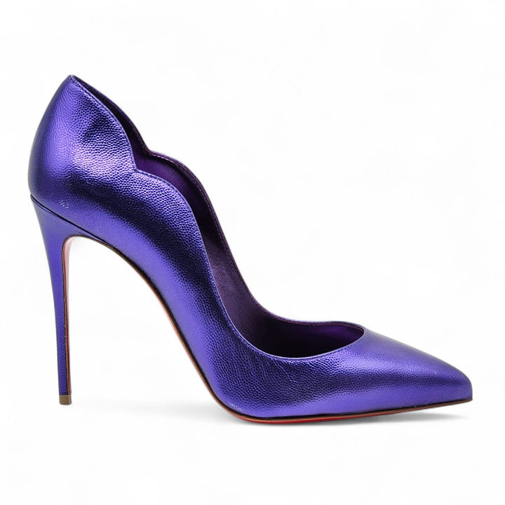 Christian Louboutin Hot Chick Leather Pumps 100 Purple EU 39.5 US 9