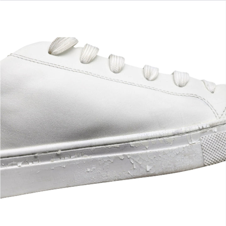 Versace Logo Leather Men’s Low-Top Sneakers White EU 41 US 8 - Preowned