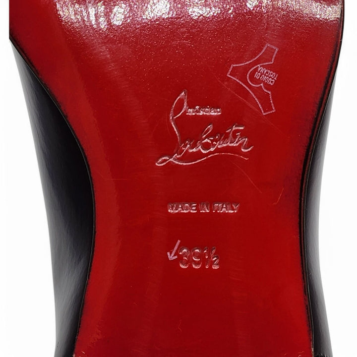 Christian Louboutin Samson Calf Leather Boots Burgundy EU 41 US 8
