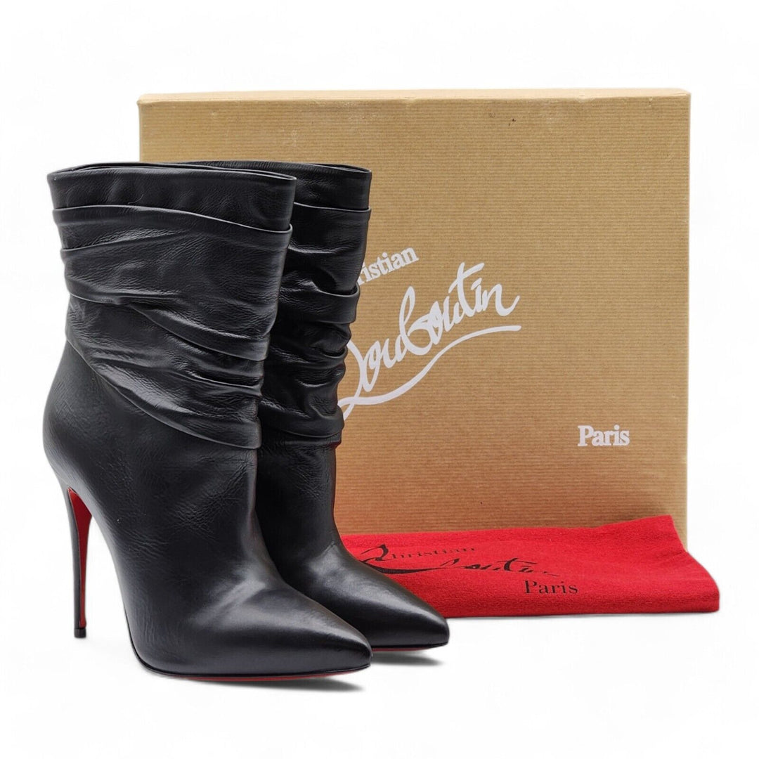 Christian Louboutin Ishtar Boots 100mm - Leather - Black EU 35.5 US 5