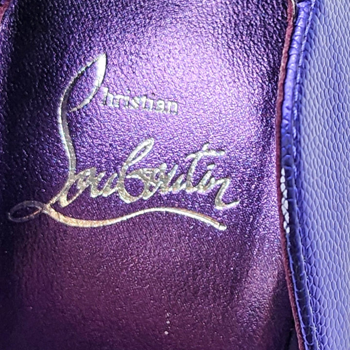 Christian Louboutin Hot Chick Leather Pumps 100mm Purple EU 37.5 US 7 - NIB $895