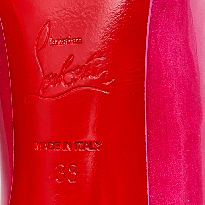 Christian Louboutin Hot Chick Patent Leather Pumps Hot Pink EU 38 US 7.5