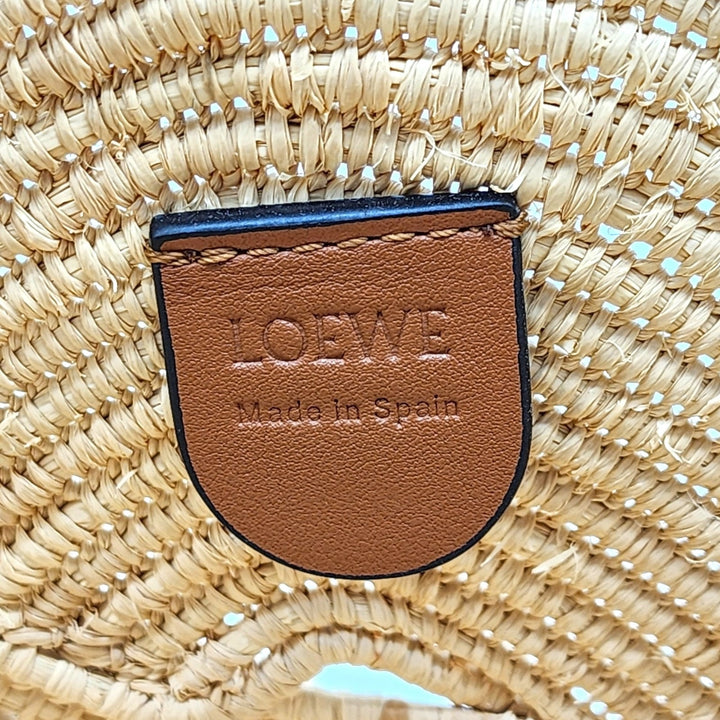 Loewe x Paula’s Ibiza Petal Anagram Natural Raffia Basket Tote Bag Beige - New