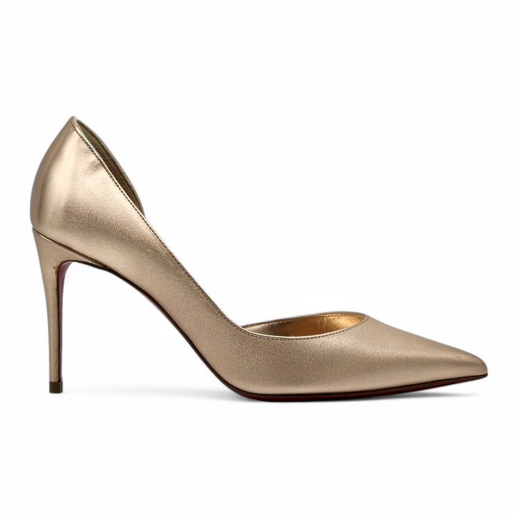 Christian Louboutin Iriza Leather Pumps 85 mm - Gold - EU 36 US 5.5 - $845
