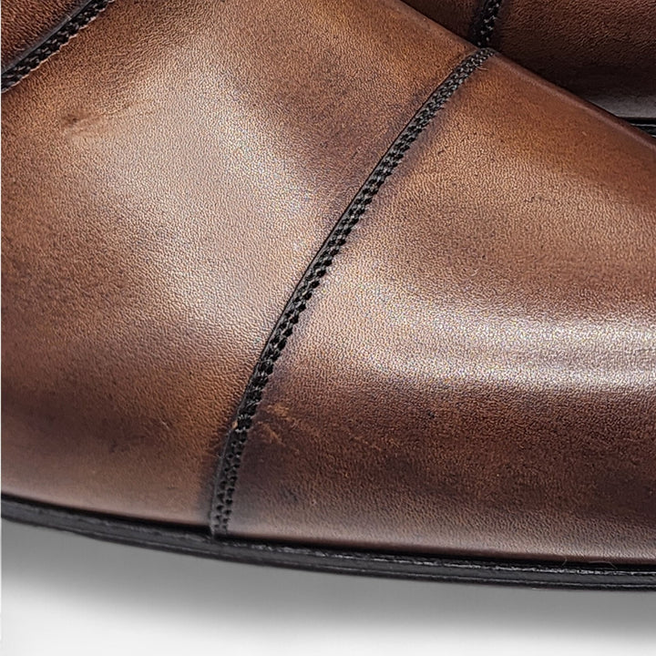 Christian Louboutin Greggo Leather Oxford Shoes Brown EU 40.5 US 7.5