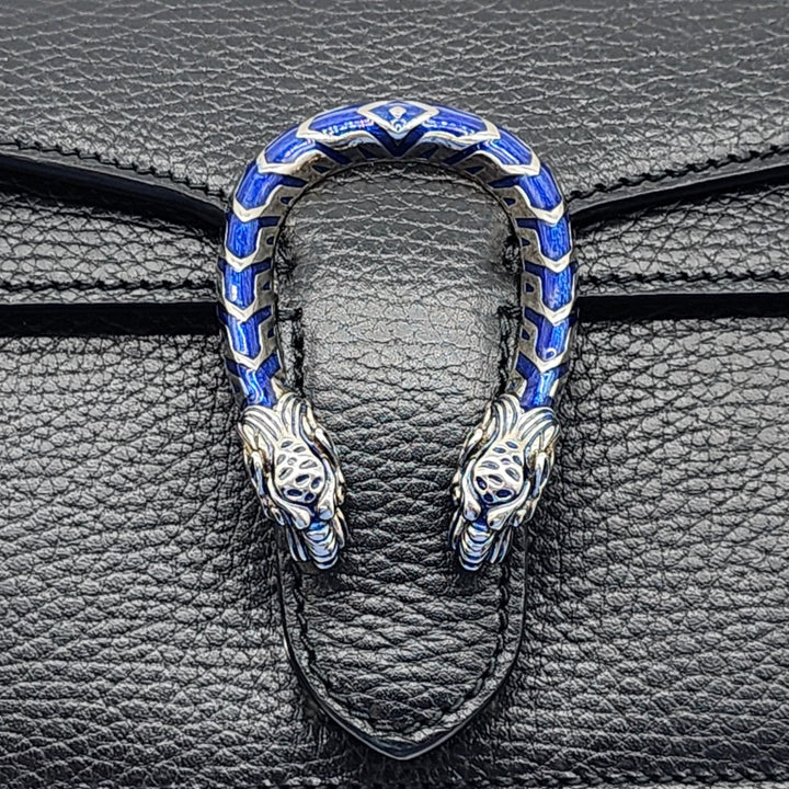 Gucci Small Dionysus Shoulder Bag Pebbled Calfskin Leather Black - New