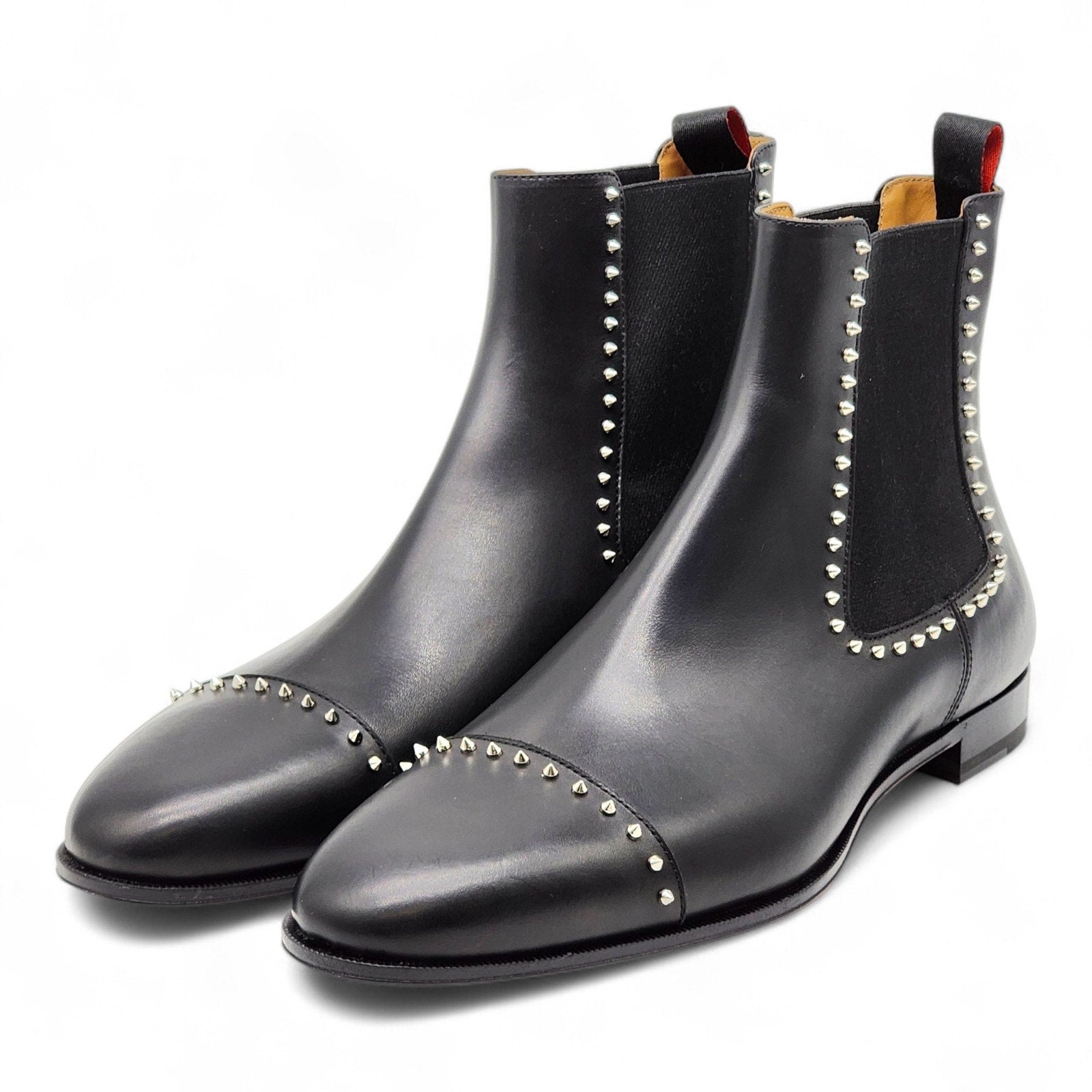 Christian Louboutin Chelsea Cloo Spike Boots Black EU 45.5 US 12.5