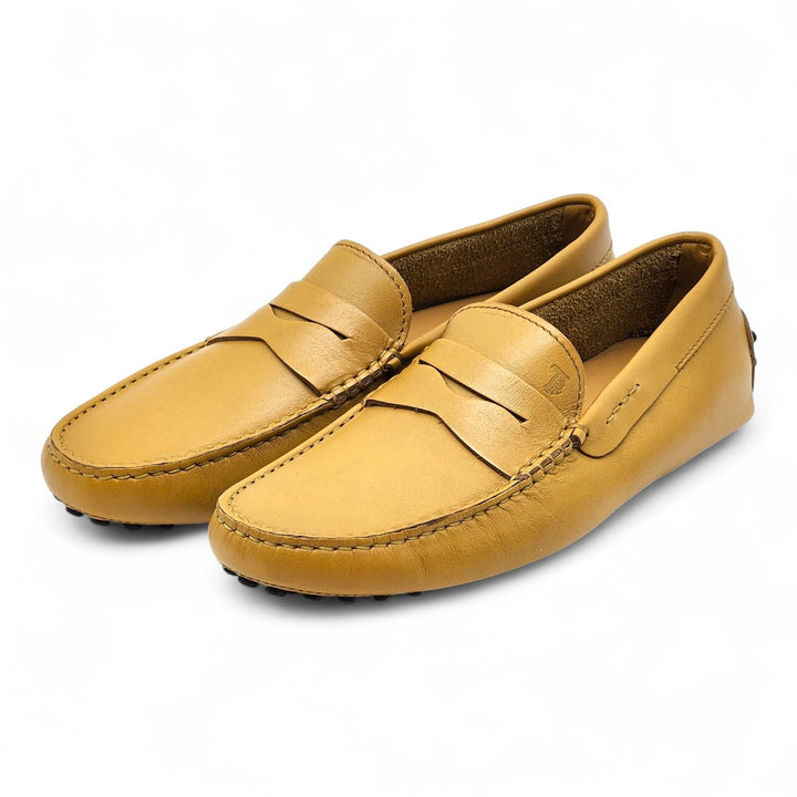 Tod’s Gommino Penny Men’s Leather Driving Loafers Yellow UK 7 US 8.5