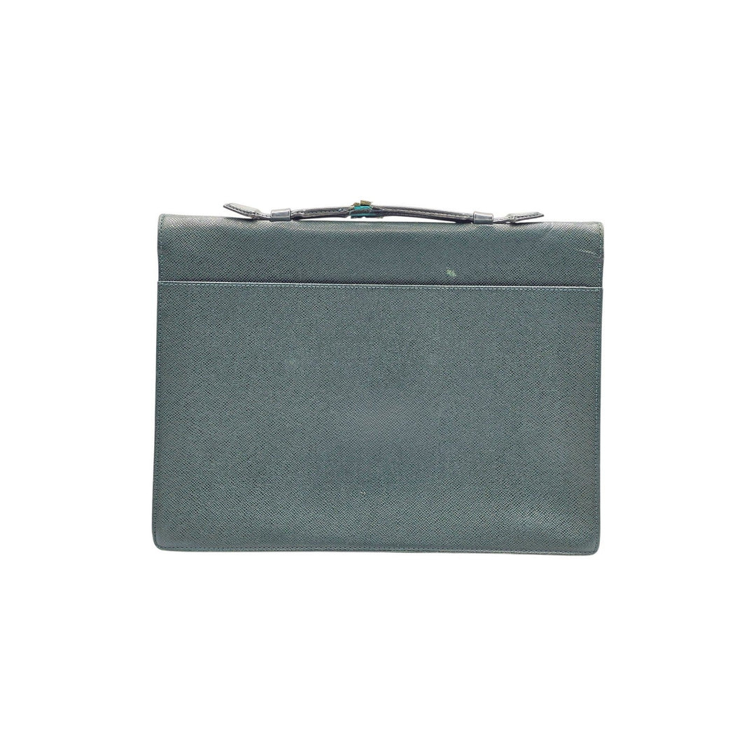 Louis Vuitton Taiga Leather Serviette Kourad Briefcase Epicea Green T16786