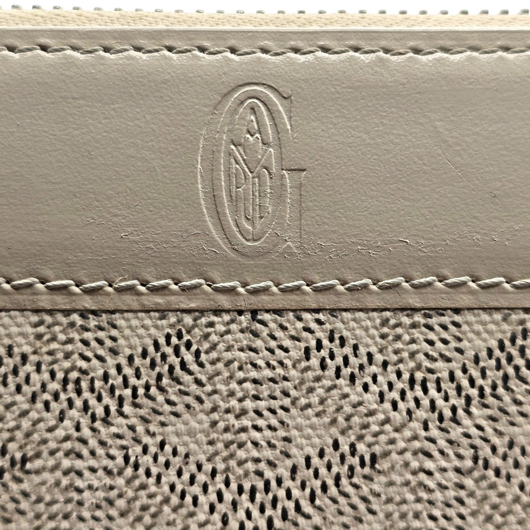 Goyard Goyardine White Matignon GM Wallet Palladium Hardware - New
