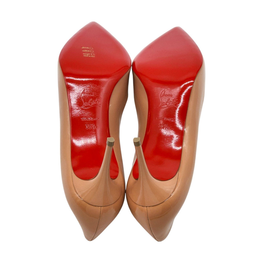 Christian Louboutin Hot Chick Patent Leather Kitten Heel Pumps Blush