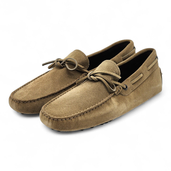Tod's City Gommino Driving Men's Suede Loafers Taupe UK 7 US 8.5