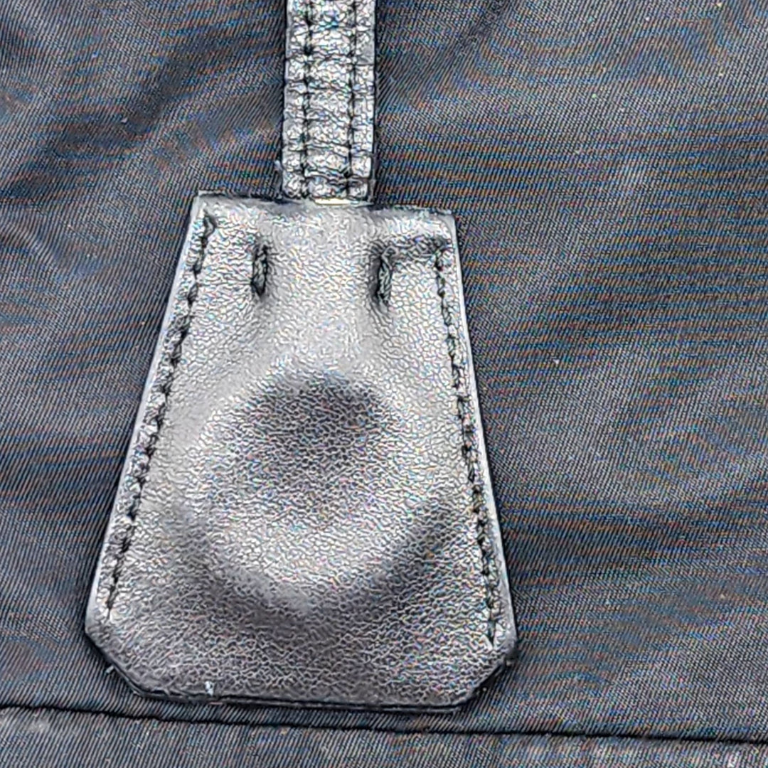 Prada Unisex Triangle Logo Nylon and Leather Crossbody Shoulder Bag Black