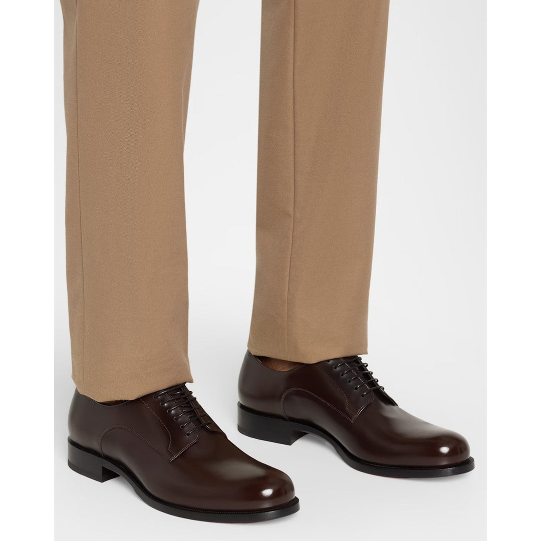 Christian Louboutin Moustachou Leather Derby Shoes Dark Brown EU 41 US 8 $1190