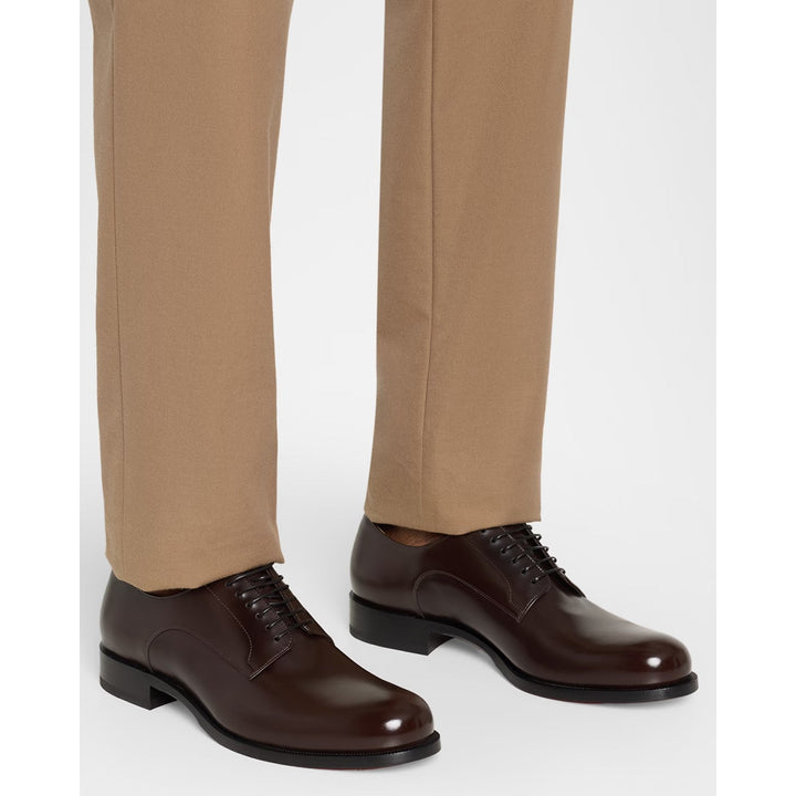 Christian Louboutin Moustachou Leather Derby Shoes Dark Brown EU 41 US 8 $1190
