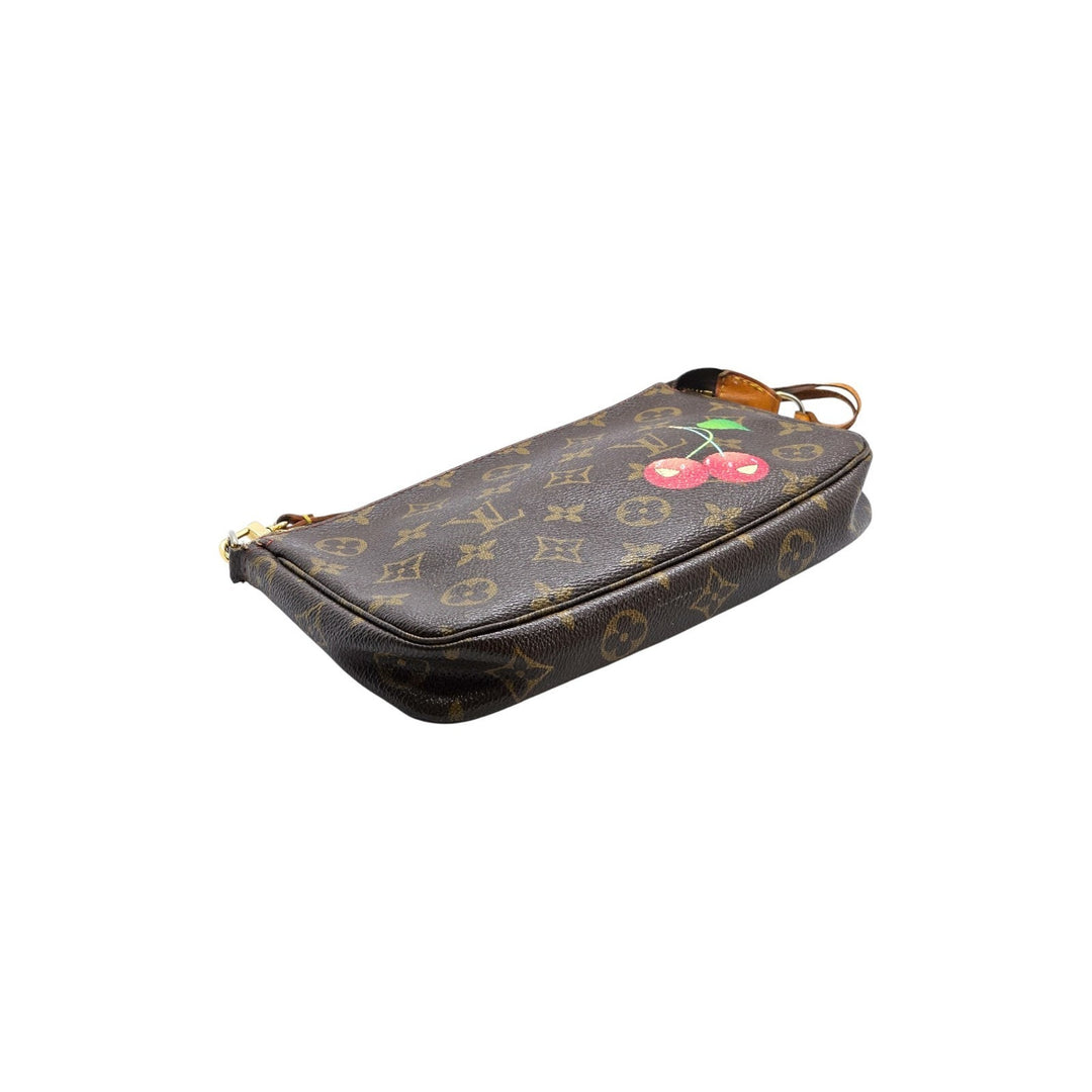 Louis Vuitton 2005 Takashi Murakami Monogram Cherry Pochette Accessoires Clutch