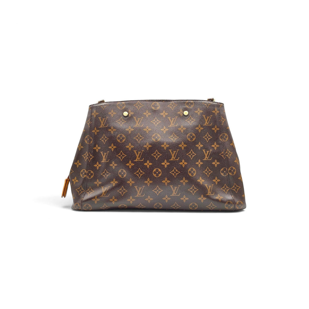 Louis Vuitton Monogram Montaigne GM Shoulder Tote Bag Brown M41067