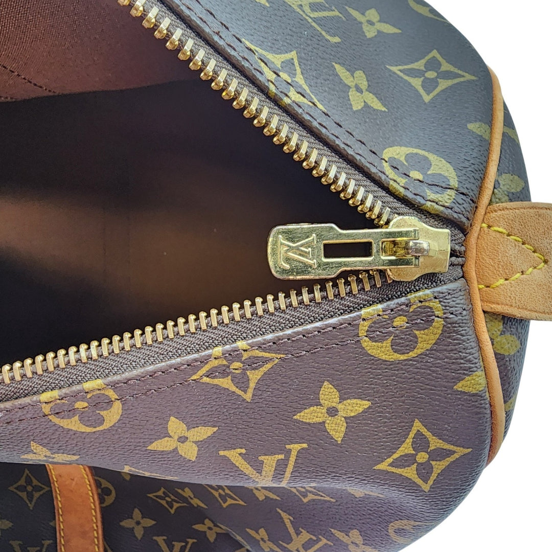 Louis Vuitton Keepall Bandouliere Duffle 45 Brown Canvas
