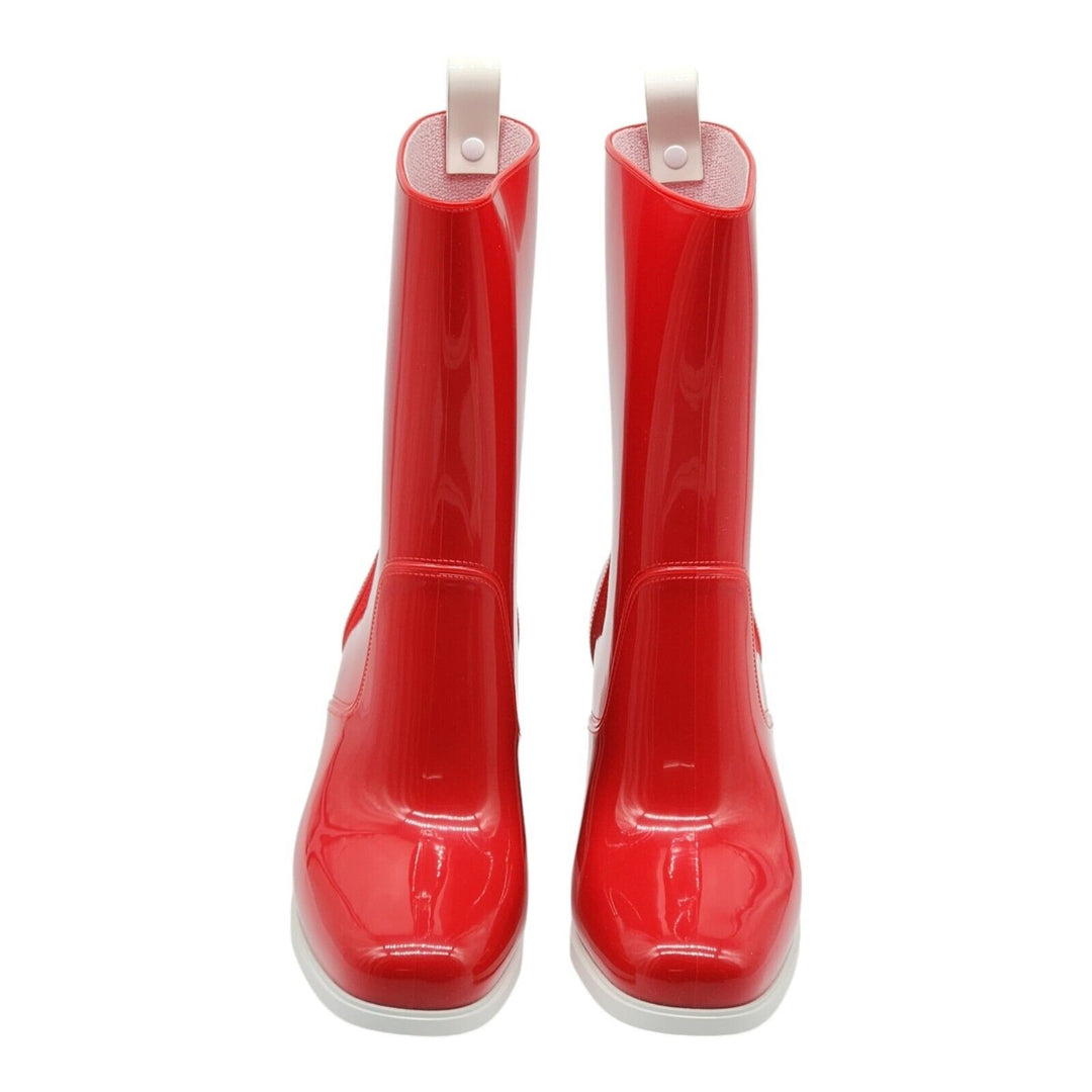 Christian Louboutin Loubirain Rubber Boots Red EU 39 US 8.5 - New