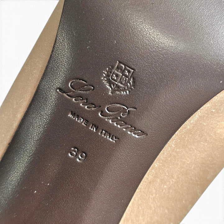 Loro Piana Alba Heeled Mules Vanilla Gleam FAR1163 A0RL EU 39 US 9 - NWOB $1900
