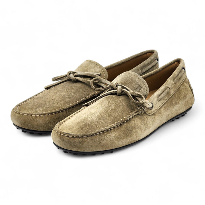 Tod's City Gommino Driving Men's Suede Loafers Light Brown UK 6 US 7.5 - $695