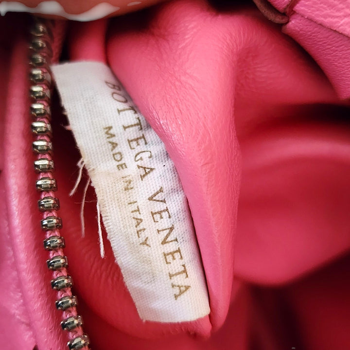 Bottega Veneta Jodie Intrecciato Leather Shoulder Hobo Bag in Pink