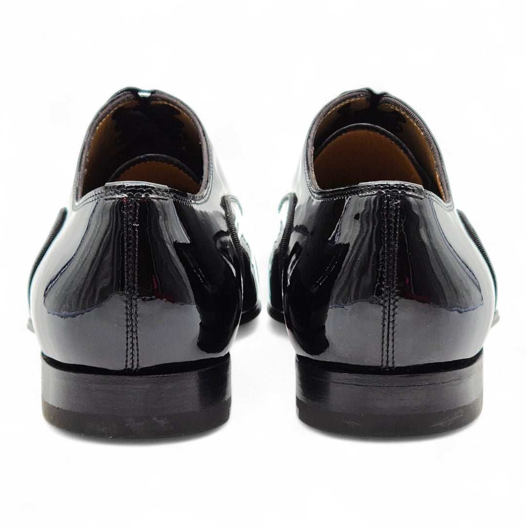 Christian Louboutin Greggo Oxford Tuxedo Patent Leather Shoes Black EU 40 US 7