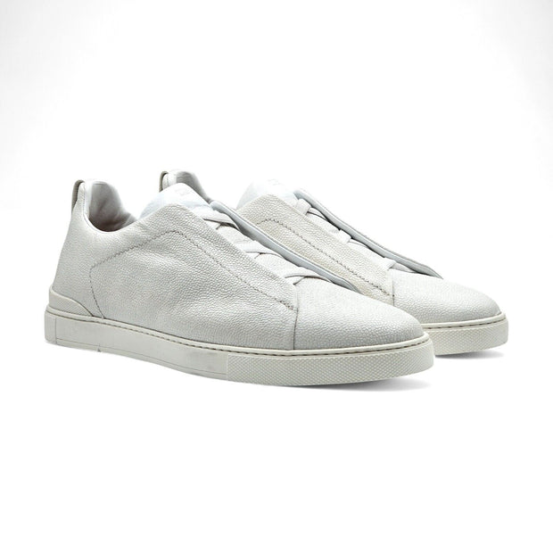 Zegna Triple Stitch Sneakers - Leather - White 12.5US $1150