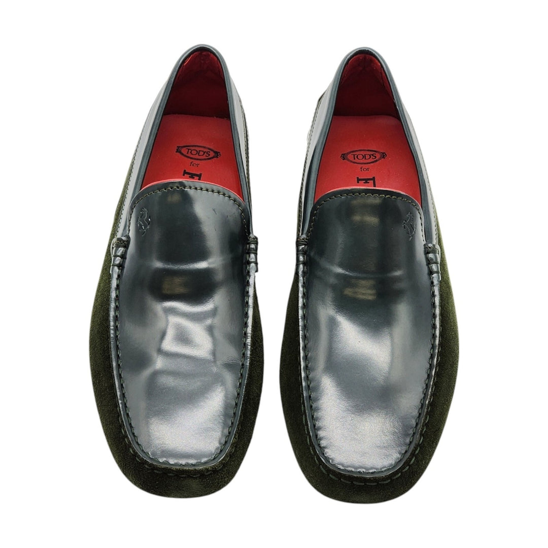 Tod’s for Ferrari Leather Gommino Driving Loafers Green UK 7 US 8.5