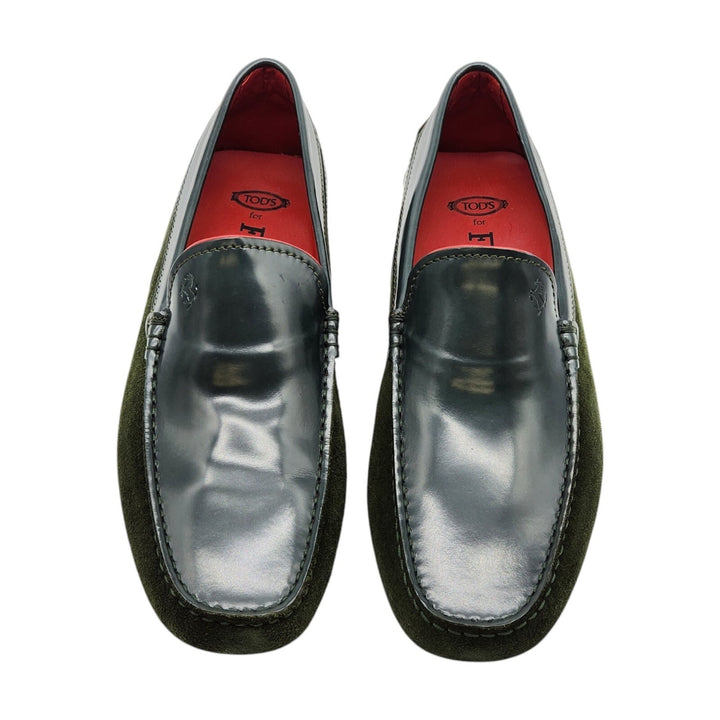 Tod’s for Ferrari Leather Gommino Driving Loafers Green UK 7 US 8.5