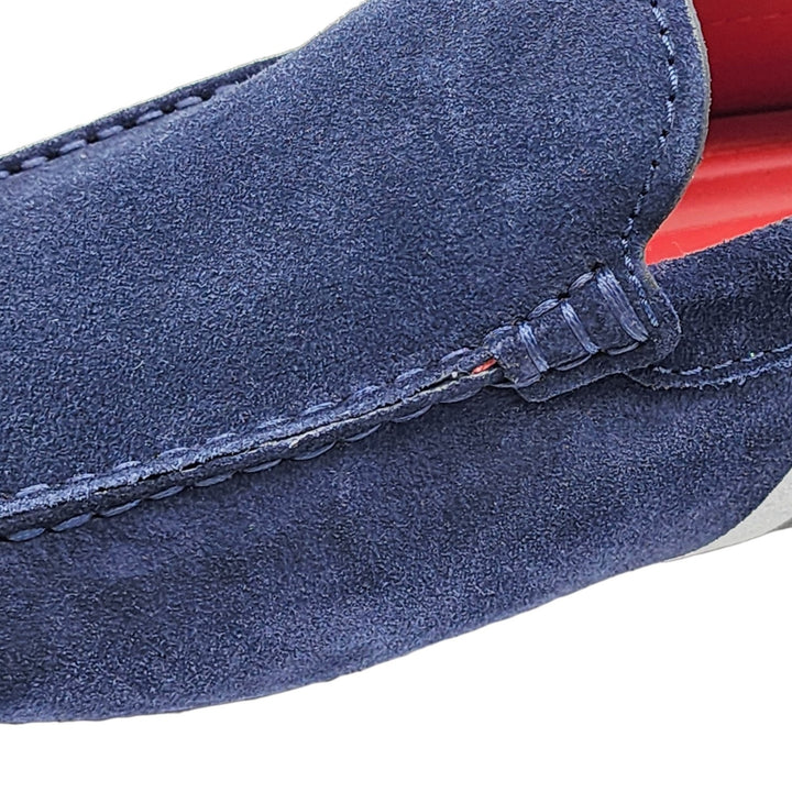 Tod’s for Ferrari Suede Gommino Driving Loafers Blue UK 7 US 8