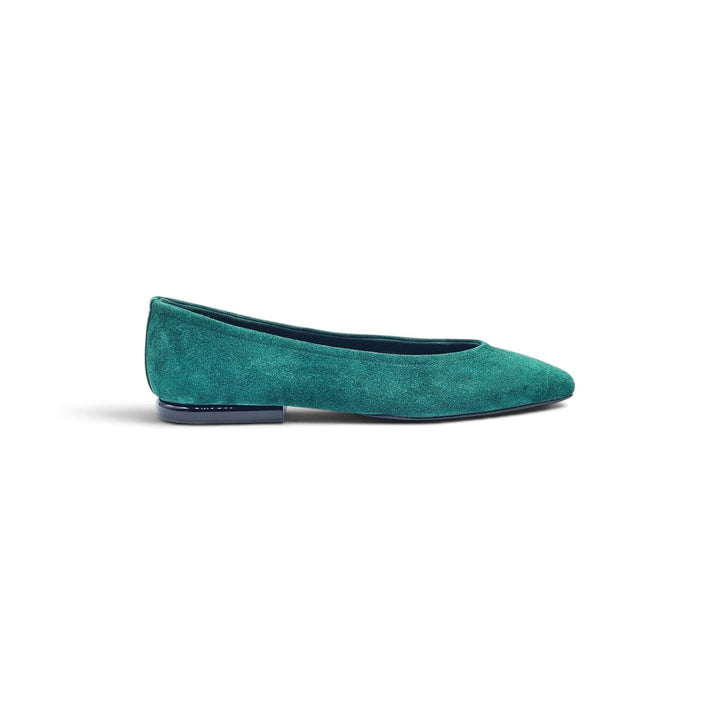 Loro Piana Primula Suede Mapo Green Ballet Flats EU 37 US 7 Women - NWOB $1185