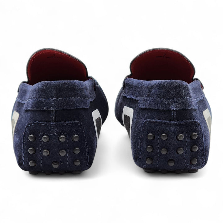 Tod’s for Ferrari Suede Gommino Driving Loafers Blue UK 7 US 8