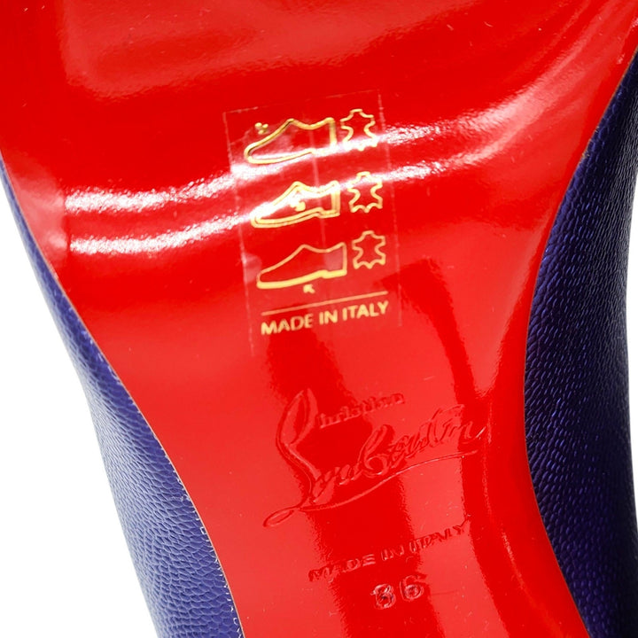 Christian Louboutin Hot Chick Leather Pumps 100mm Purple EU 36 US 5.5