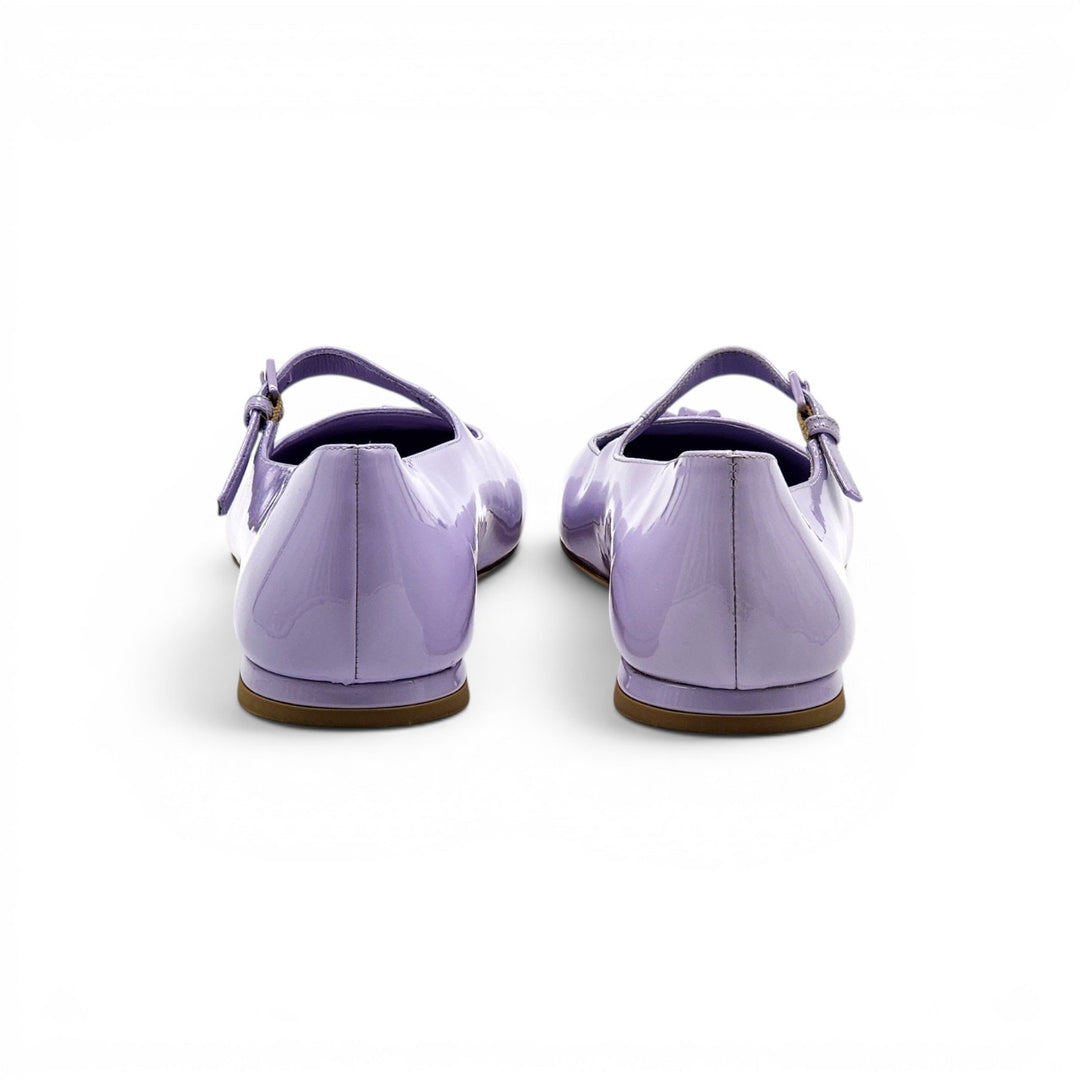 Louis Vuitton Swing Flat Mary Jane Ballerina Lilac Leather Flats EU 39 US 9 NWB