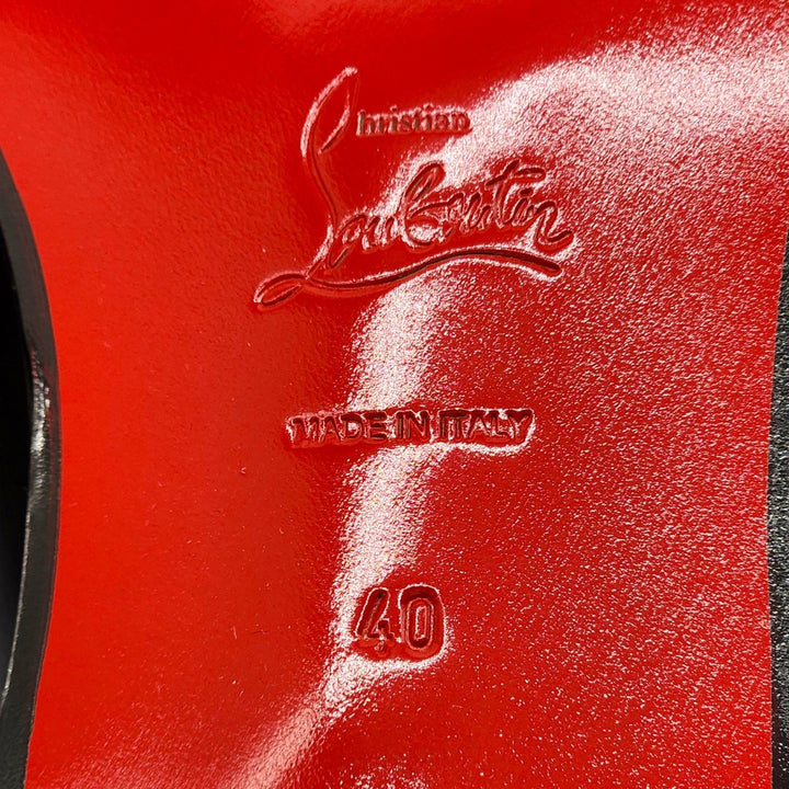 Christian Louboutin Leather Loafers with metal ornament Brown EU 40 US 7 - NWB