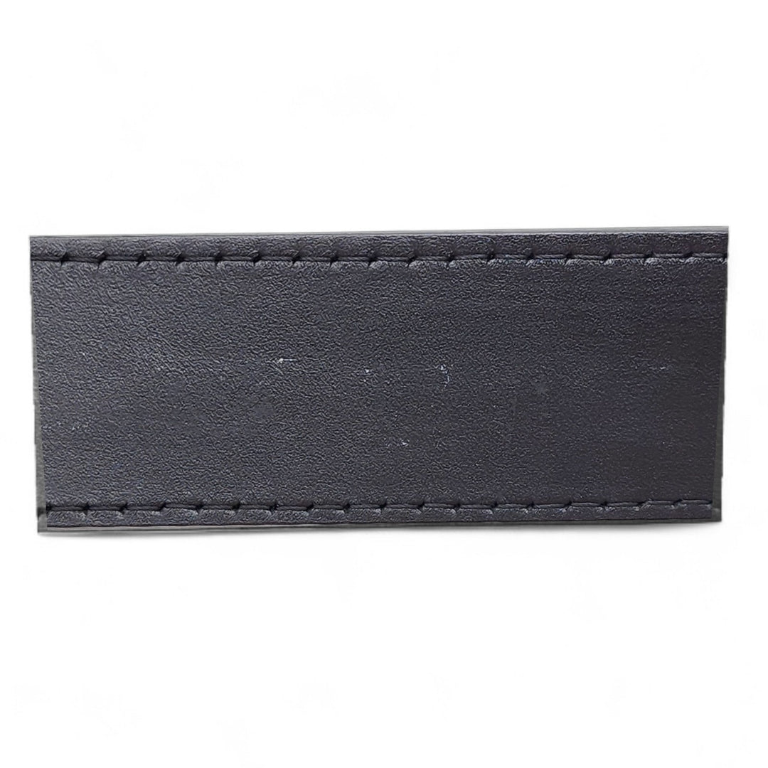 Giuseppe Zanotti Silver Thunderbolt Logo Adjustable Men's Leather Belt Black