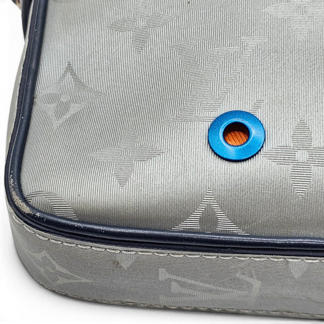Louis Vuitton Monogram Satellite Alpha Crossbody Messenger Bag Silver M44169