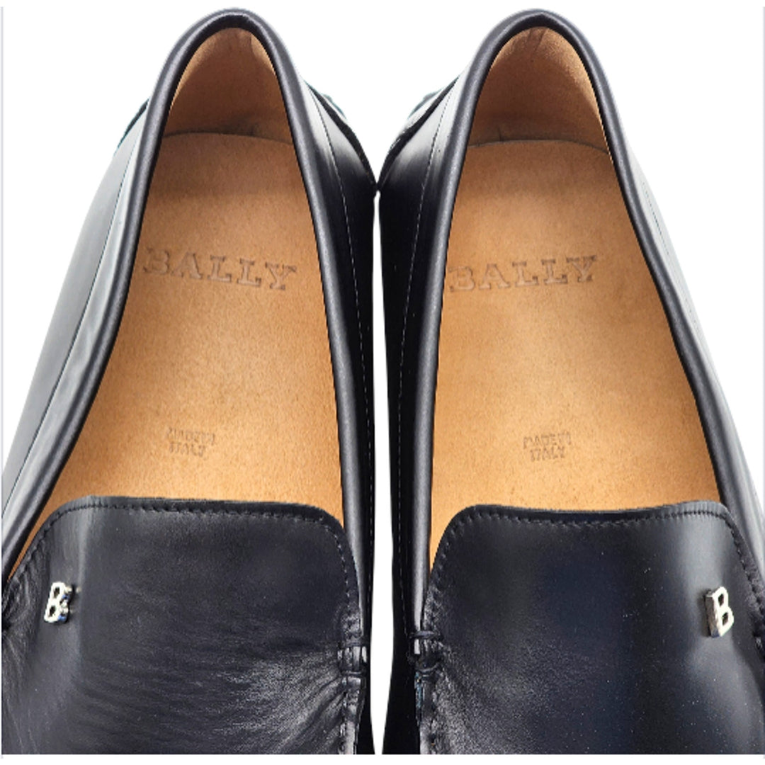 Bally Men’s Leather Driver Loafers Black UK 12 US 13 EU 46