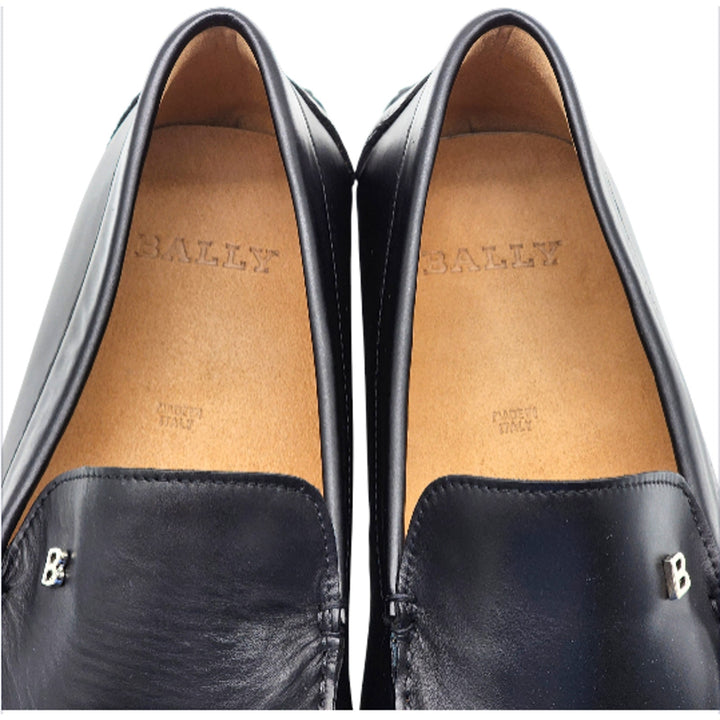 Bally Men’s Leather Driver Loafers Black UK 12 US 13 EU 46