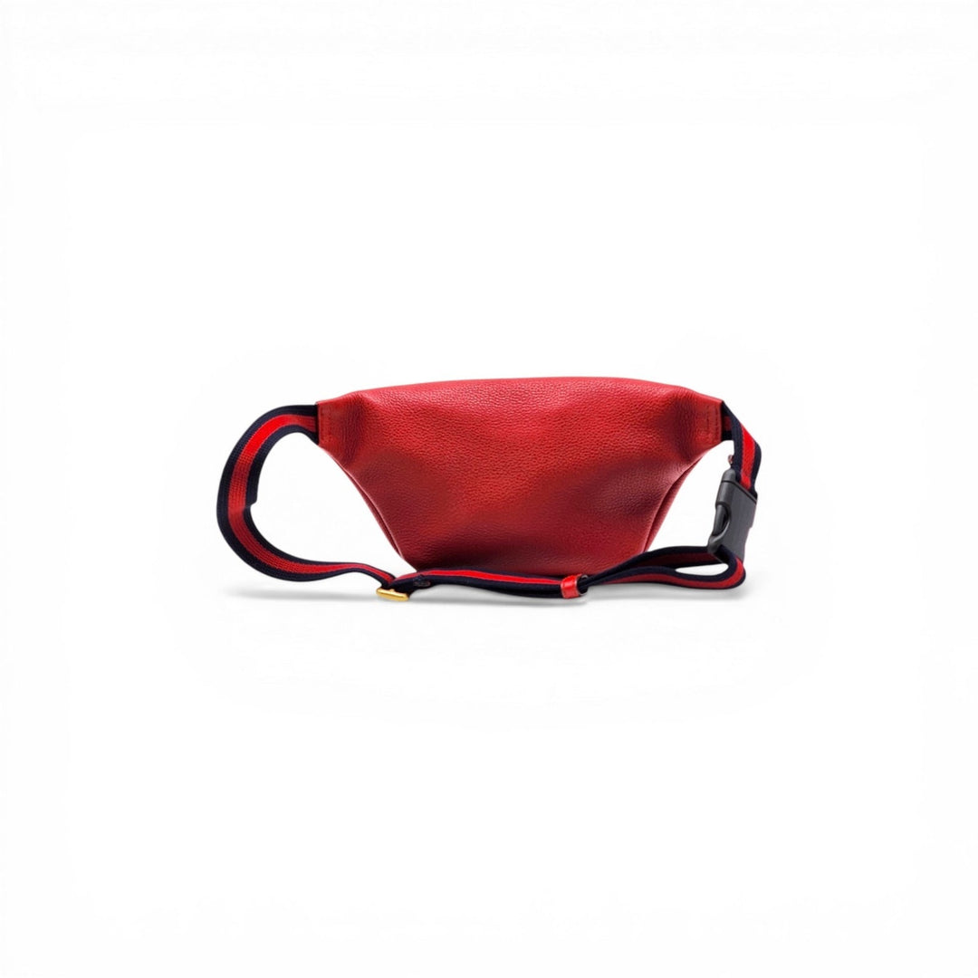 Gucci Logo Belt Bag Red Leather Waist Bag Crossbody Unisex 527792 204991