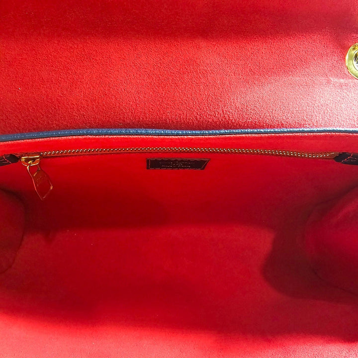 Louis Vuitton Saint Germain MM Empreinte Shoulder Bag Marine Rouge Navy Blue