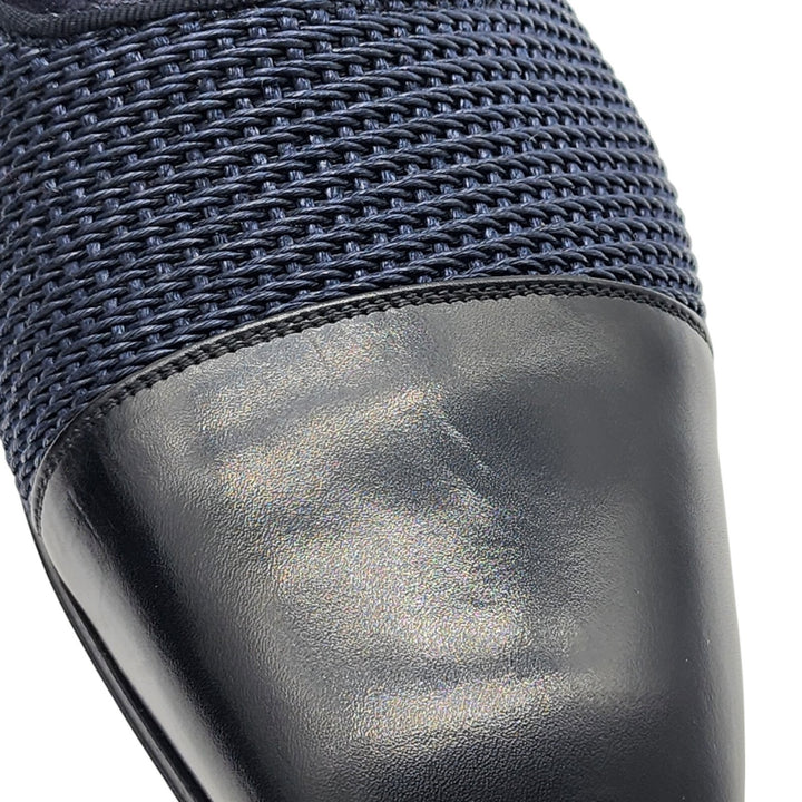 Christian Louboutin Greggo Leather and Suede Oxford Shoes Blue EU 41.5 / US 8.5