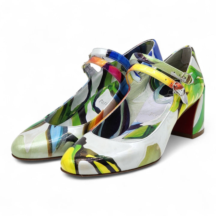 Christian Louboutin Miss Jane Leather Pumps Multicolor EU 37 US 6.5