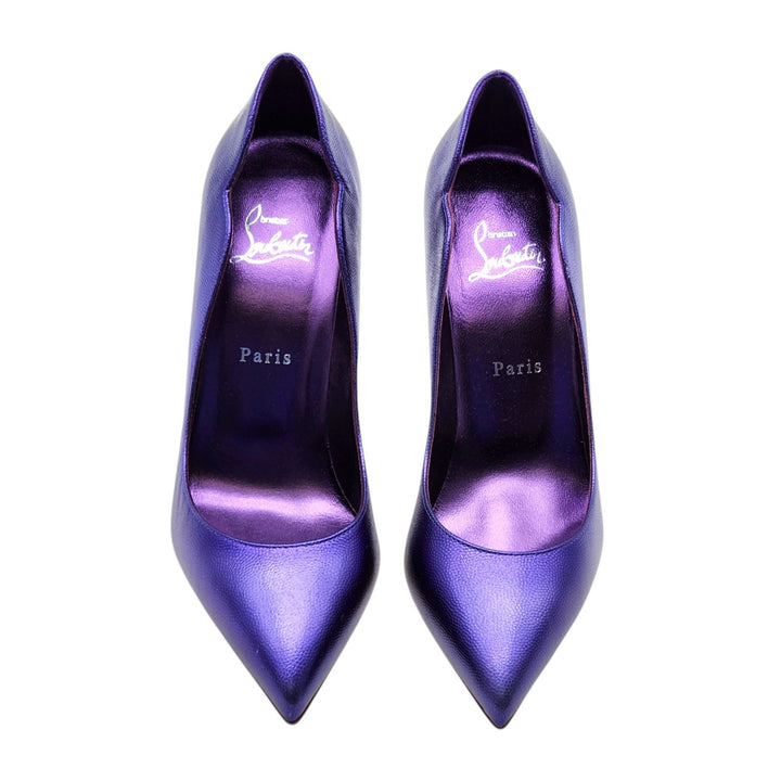 Christian Louboutin Hot Chick Leather Pumps 100 Purple EU 39.5 US 9
