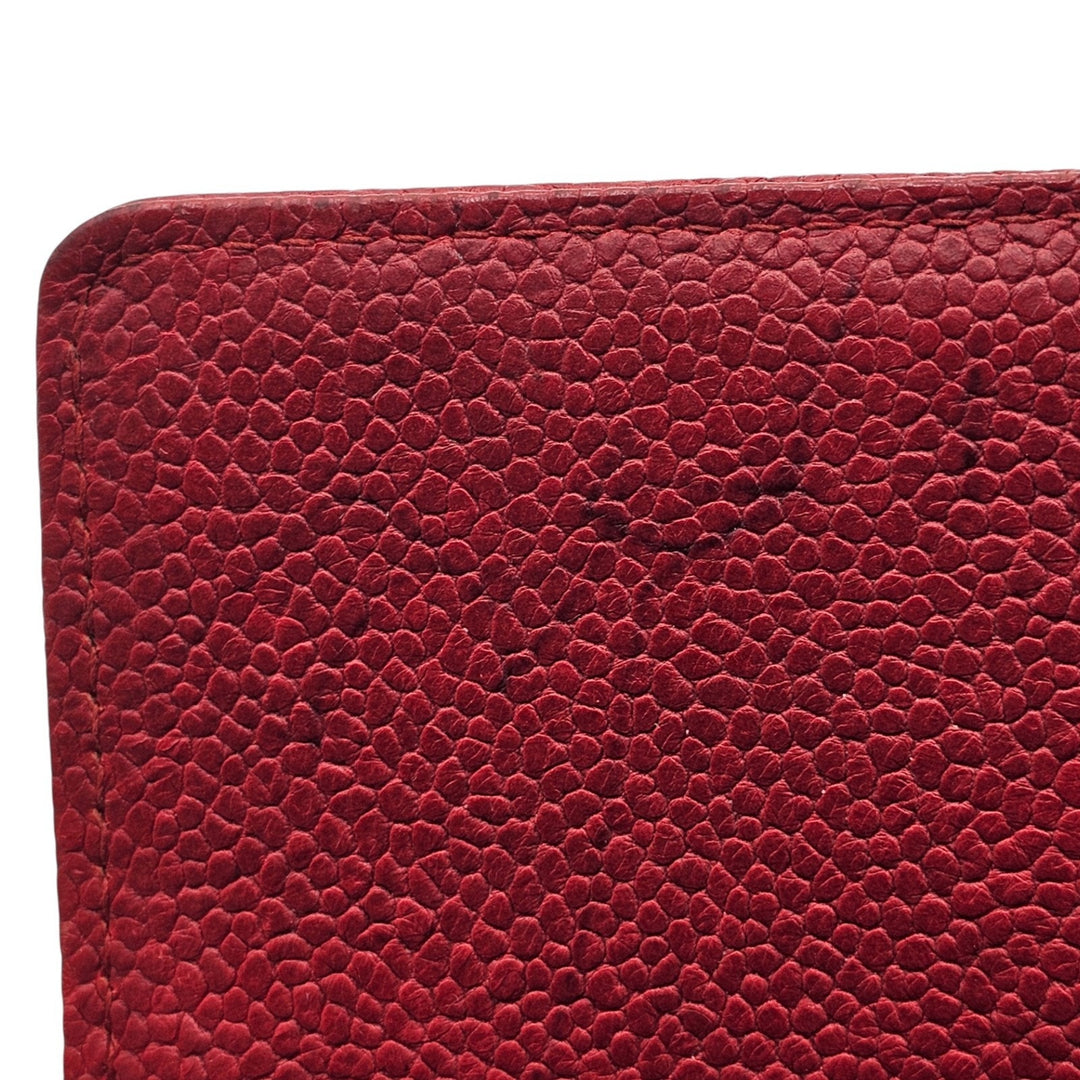 Chanel Boy Wallet Caviar Leather Red with Antique Silver HW 22 series with box