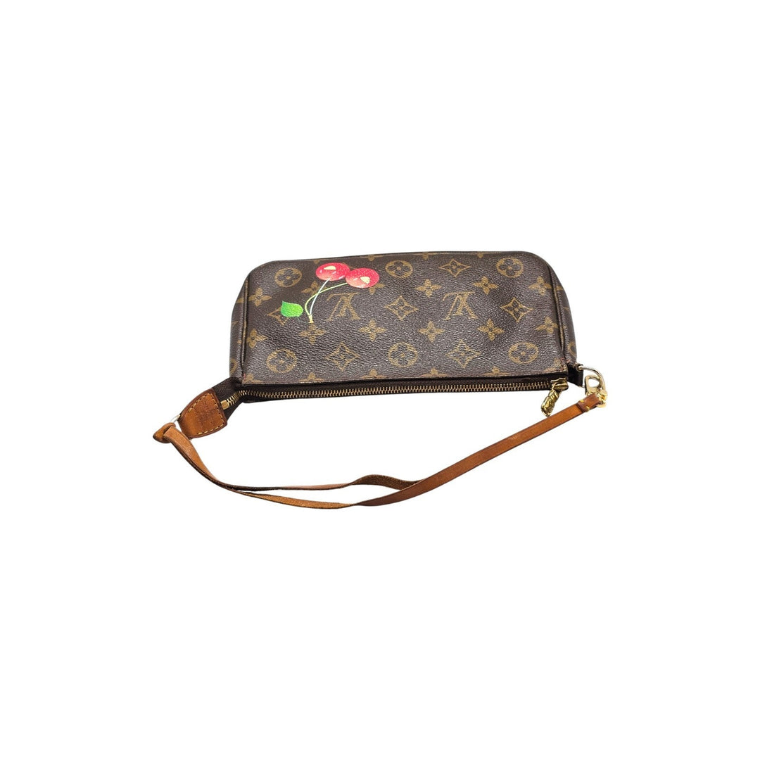 Louis Vuitton 2005 Takashi Murakami Monogram Cherry Pochette Accessoires Clutch