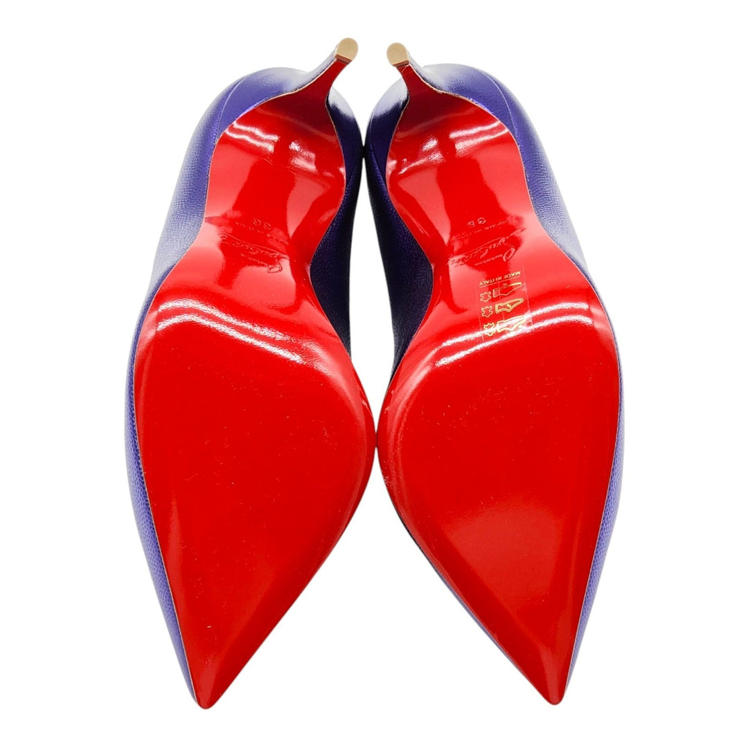 Christian Louboutin Hot Chick Leather Pumps 100mm Purple EU 36 US 5.5